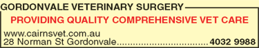 Gordonvale Veterinary Surgery - VETS Brisbane 1