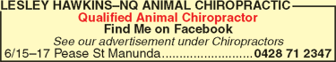 NQ Animal Chiropractic - VETS Brisbane 1